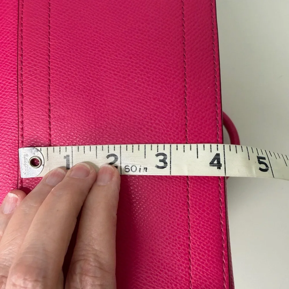 Coach Mini Margot Carryall Women Pink Crossgrain Leather Satchel Barbiecore AUTH